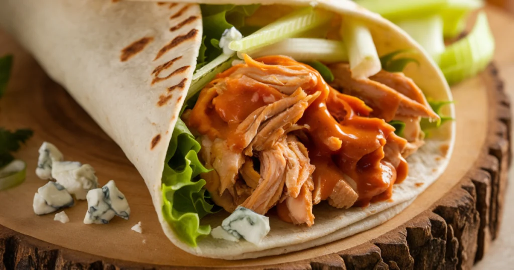 Quick and easy Buffalo Chicken Wrap recipe